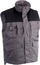 Herock Donar bodywarmer Lange rug (0902) - Grijs | Zwart - L