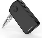 Vivid Green® Handsfree bellen Auto Bluetooth Audio Receiver – Adapter – Carkit – Aux – Ontvanger – Accesoires - Zwart/Zilver