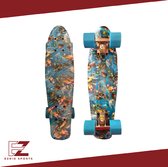 Penny Board for Filles and Garçons – Skateboard – Pennyboard – Océan – Mer – 22 pouces – Blauw