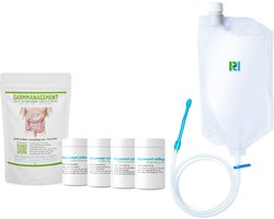 Powerdetox - Professionele Klysma Set - met 4 klysma vullingen. Gereed voor gebruik. Compleet pakket voor Reiniging van dunne en dikke darm.