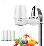 Konka® Luxe Waterontharder - Waterontkalker voor Kraan - Waterontharder - Antikalksysteem - Incl. 4 Extra Water Filters - Wit