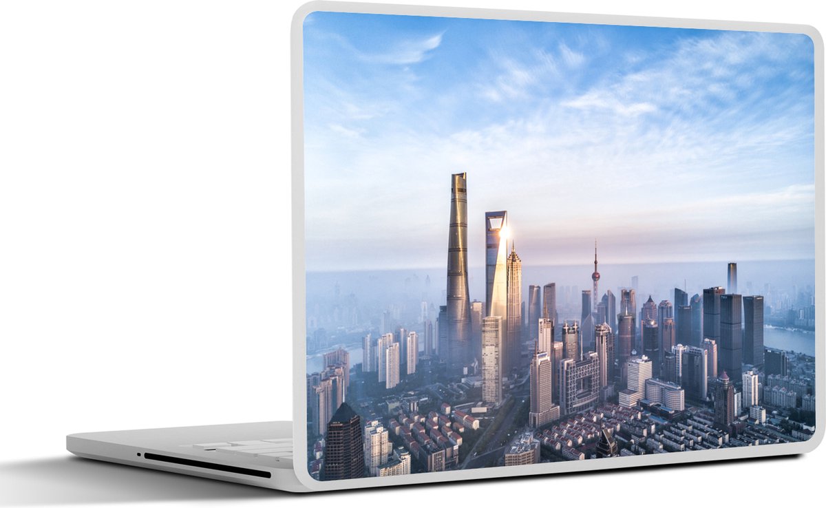 Afbeelding van product SleevesAndCases  Laptop sticker - 11.6 inch - Skyline Shanghai