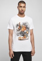 Urban Classics Heren Tshirt -L- Vintage Ballin Wit