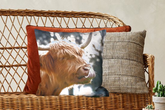 Sierkussen - Arbre à Nez Scottish Highlander - Multicolore - 45 Cm X 45 Cm