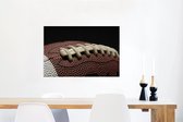 Canvas Schilderij De veters van een American Football - 90x60 cm - Wanddecoratie