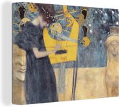 Canvas Schilderij De muziek - schilderij van Gustav Klimt - 40x30 cm - Wanddecoratie