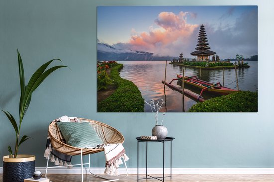Tableau sur Toile Temple Bouddhiste en Indonésie - 150x100 cm - Décoration murale
