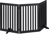 Relaxdays Veiligheidshekje - 92 cm hoog - deurhekje - traphekje - diverse breedtes - zwart - 3 panelen