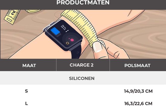 Siliconen Smartwatch bandje - Geschikt voor Fitbit Charge 2 siliconen bandje - donkerblauw - Strap-it Horlogeband / Polsband / Armband - Maat: Maat S