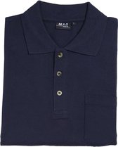 Poloshirt met knoopsluiting en borstzak marineblauw maat L