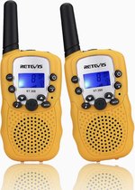 Retevis RT388 Walkie Talkie Kinderen, Walkietalkies voor Kinderen, PMR446 8 Kanalen Zaklamp 10 Oproeptonen VOX, Walky Talky Kinderen Cadeau Speelgoed voor Kamperen, Wandelen, Avontuur (1 Paar