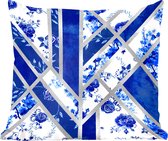 Sierkussens - Kussentjes Woonkamer - 40x40 cm - Delfts blauw - Patroon - Abstract