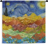 Wandkleed - Wanddoek - Van Gogh - Sterrennacht - Oude Meesters - 90x90 cm - Wandtapijt