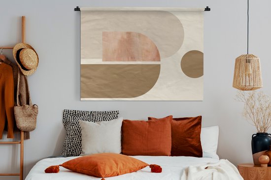 Tapisserie - Tissu mural - Art - Abstrait - Rose - 120x90 cm - Tapisserie