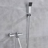 Badkraan Thermostatisch Opbouw/wandmontage - Set met Handdouche - chroom