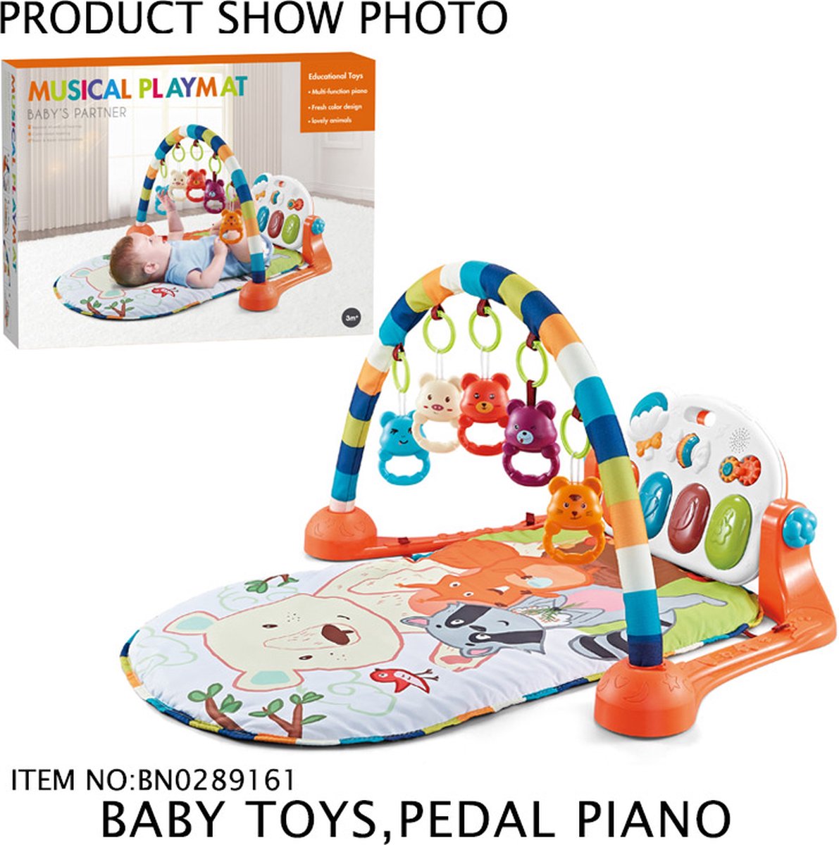 Houden album Slank Muziek baby mat Met Speeltjes En Piano Voor Baby 0-2 Jaar - Babymat - Baby  Speelmat -... | bol.com