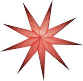 Floz Design luxe kerstster - papieren kerstster - grote ster - 90 cm - rood en wit - fairtrade