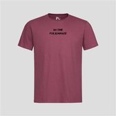 T-SHIRT NO TIME FOR ROMANCE BORDEAUX (S)