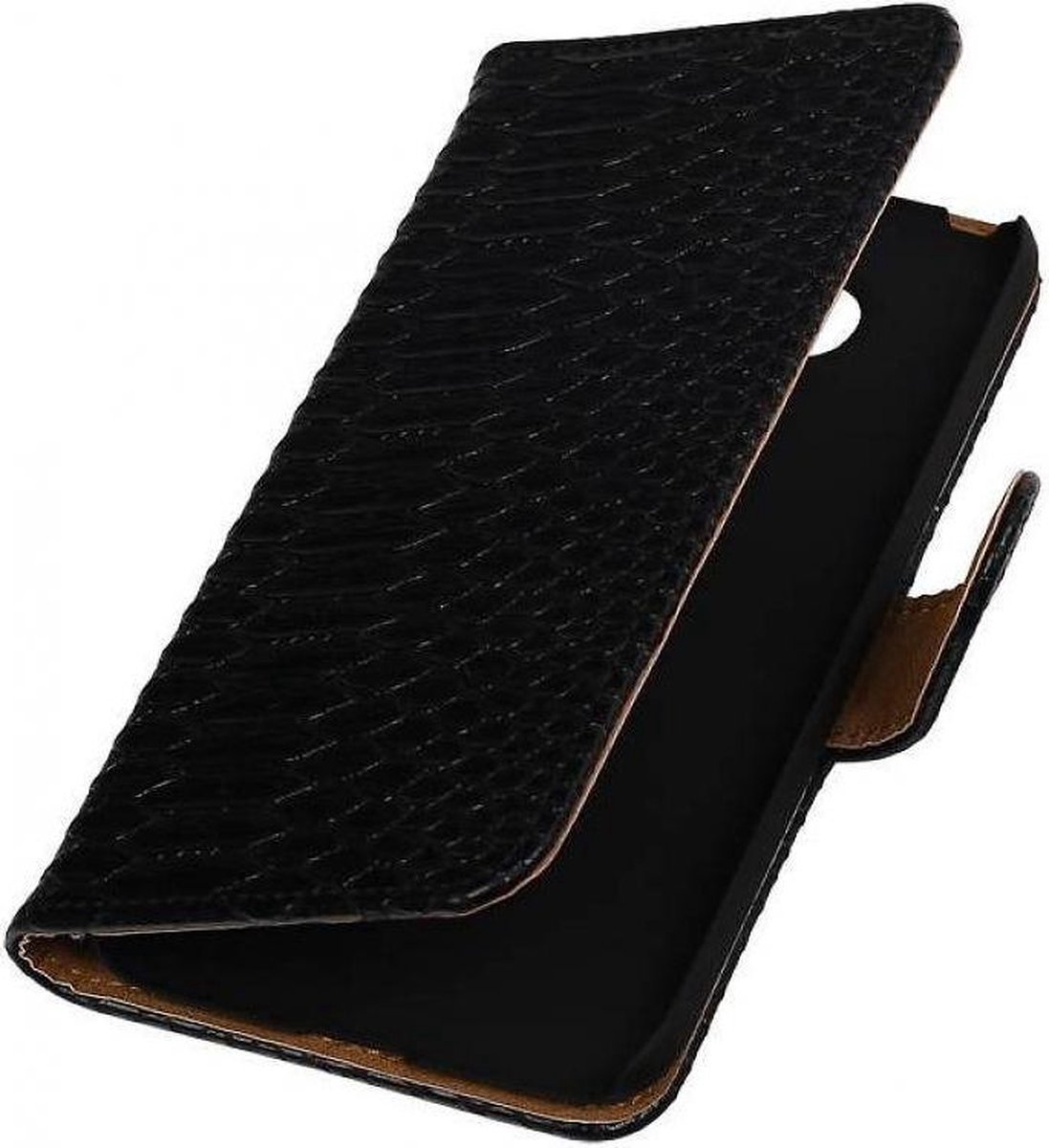 Snake Bookstyle Wallet Case Hoesje - Geschikt voor Huawei P8 Lite Zwart