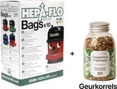 Numatic - Stofzuigerzakken + Geurkorrels (eucalyptus geur) - Hepa flo bags - Voor Henry/Hetty - NVM 1CH X10 - COMBIDEAL