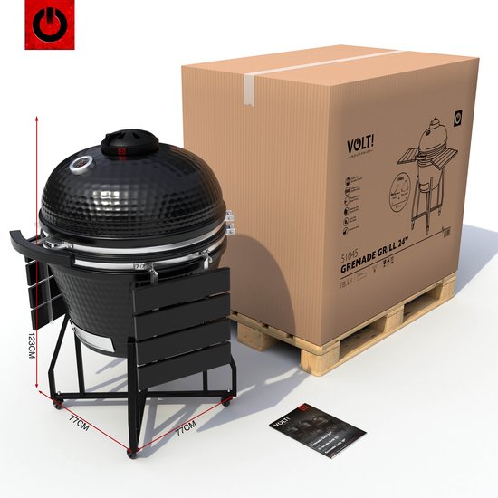 VOLT! BBQ 24 Inch - Houtskoolbarbecues - Ø63cm - Luxe Afwerking — afbeelding 2