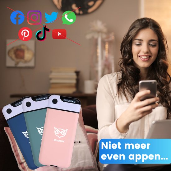 Good2know Telefoon Kluis met Tijdslot - Roze - Timer – Voor één telefoon - Kluis - Kitchen Safe – meer Focus & Zelfdiscipline - studiehulp