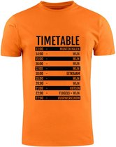 Timetable Festival wijn Oranje T-shirt | Feest | Party | Kermis | Max | Nederlands Elftal | Wijn | shirt | Unisex