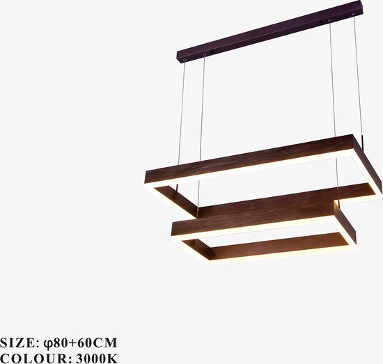 Kroonluchters LED - 3 kleuren - afstandsbediening - Dimbaar - Art.nr. (P7067/2)