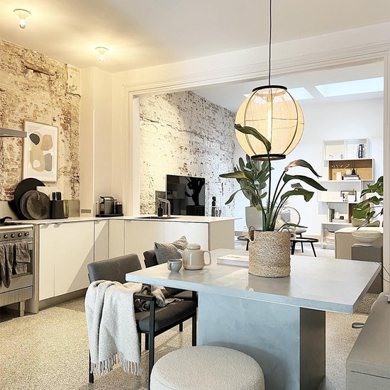 QAZQA rob - QAZQA - 1 lumière - Ø 46 cm - Marron