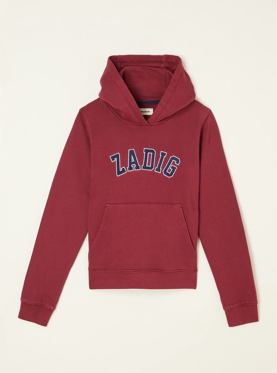 Zadig&Voltaire Kids Justin hoodie met logoborduring en steekzakken - Rood