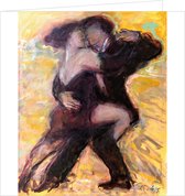 Tango danspaar - Kaartenbizz - Wenskaart - Kunstkaart - Dans - Vrouw