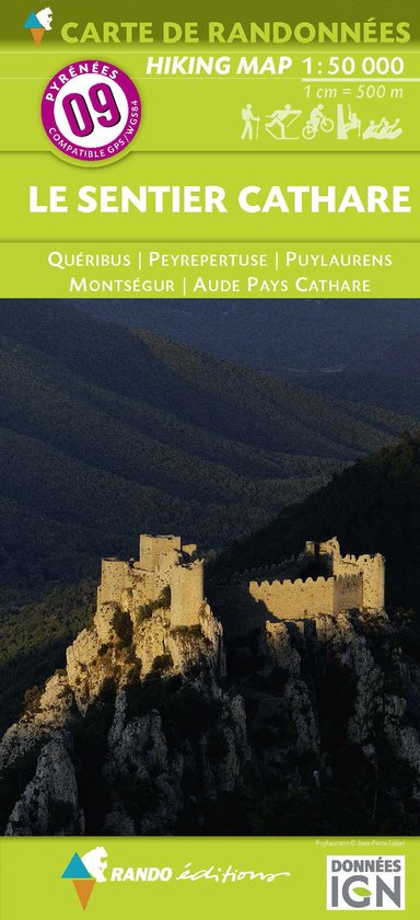 Wandelkaart Pyrénées Carte 09. Le Sentier Cathare 1 : 55 0 ... - cover