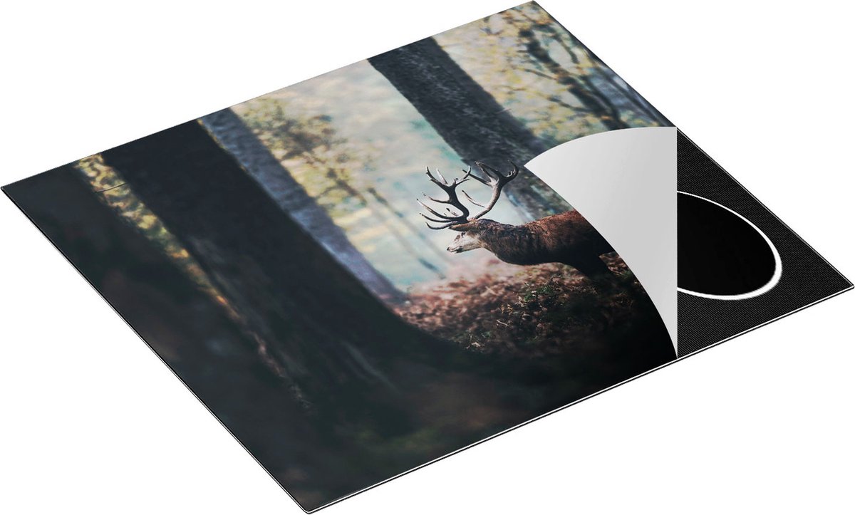 Chefcare Inductie Beschermer Hert in het Bos - 60x50 cm - Afdekplaat Inductie - Kookplaat Beschermer - Inductie Mat