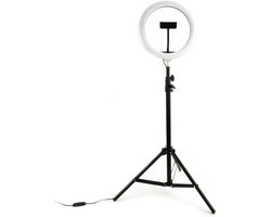 Basic Selfie Ringlamp 26 Cm Met Statief 210Cm