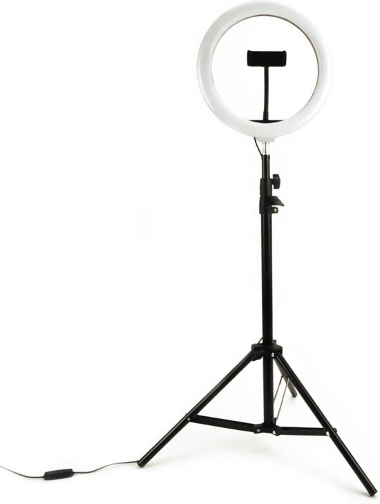 Selfie Ringlamp 26 Cm Met Statief 210cm