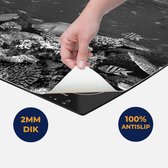 Chefcare Inductie Beschermer Vissen met Koraalrif in de Oceaan - Zwart Wit - 57,6x51,6 cm - Afdekplaat Inductie - Kookplaat Beschermer - Inductie Mat