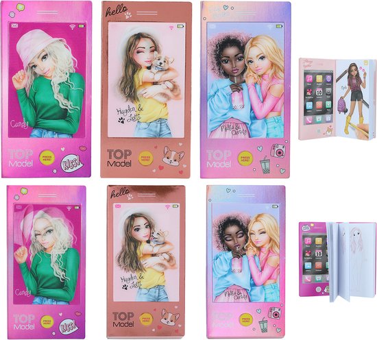 TOPModel - Mini Livre De Coloriage Avec Son, Design Téléphone Portable, 80 Pages, 13,8x7x1,5 Cm