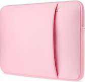 Case2go - Laptophoes geschikt voor Macbook - 15.6 inch - met extra vak - Roze