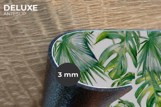 Napperons de table - Jungle - Feuilles - Nature - Tropical - Vert clair - Sous-verre - Cuisine - 45x30 cm - 6 pièces