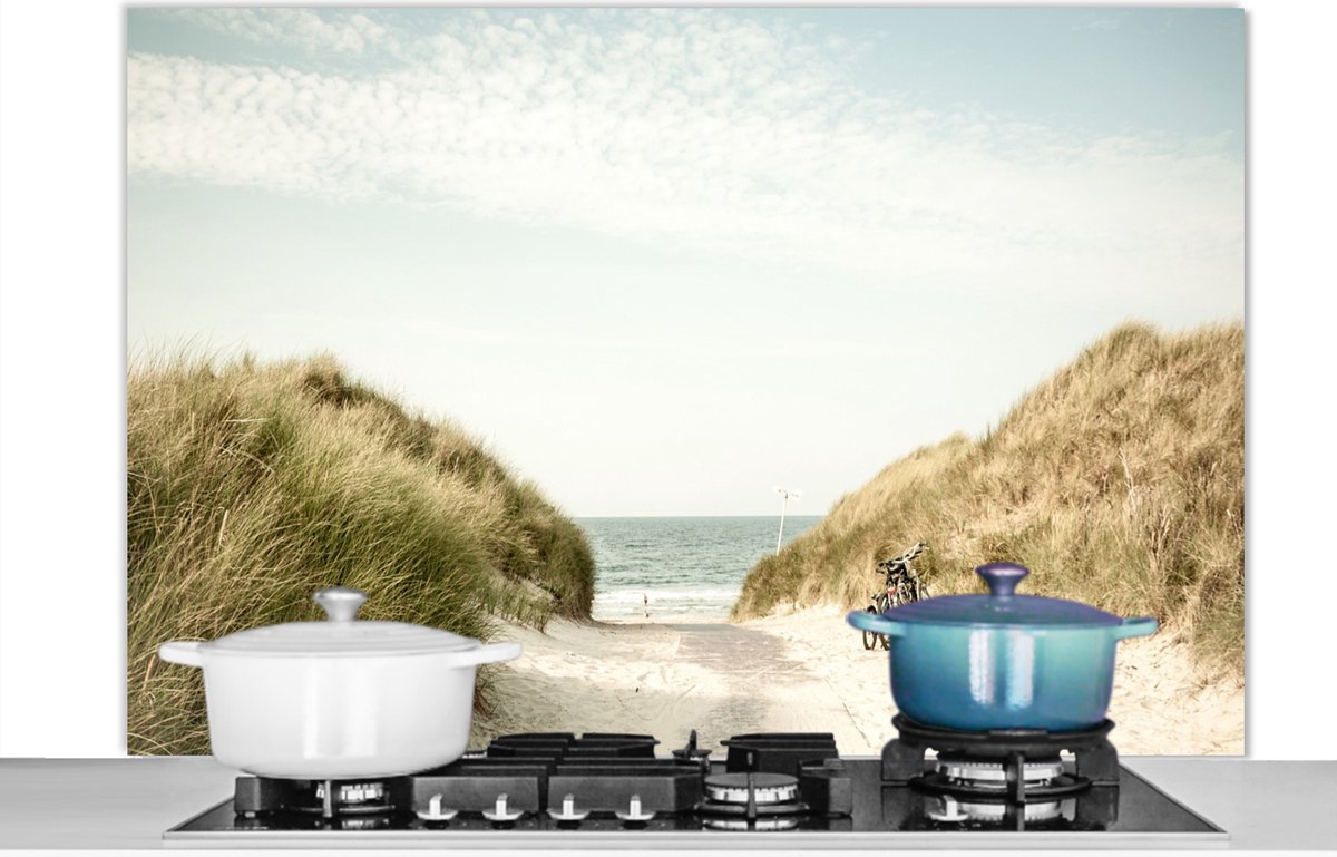 Spatscherm - Duin - Strand - Zee - Natuur - Zand - Spatwand - 120x80 cm - Spatwand