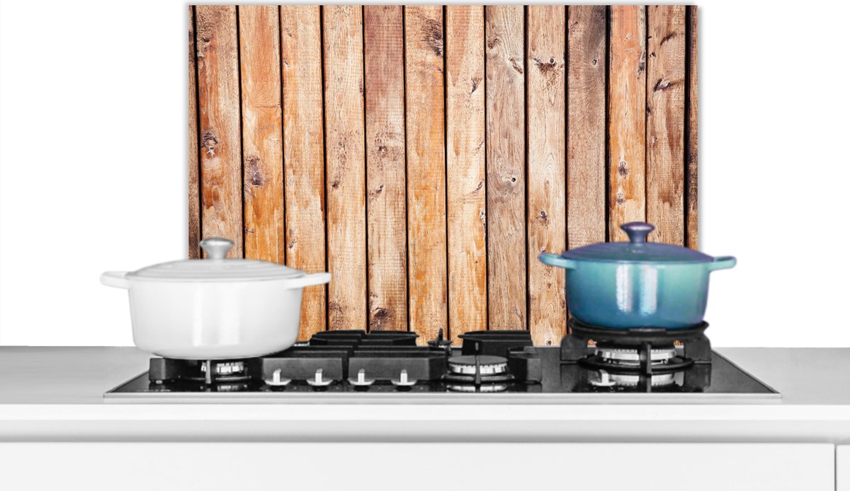 Spatscherm keuken - Wanddecoratie - OSB - Hout - Plank - Keuken - Spatwand - 60x40 cm
