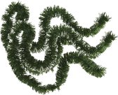 2x stuks kerstboom folie slingers/lametta guirlandes van 180 x 7 cm in de kleur glitter groen