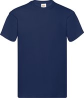 Marine Blauw 2 Pack t-shirt Fruit of the Loom Original maat L