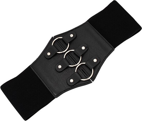 TRIWORKS middeleeuws korset, riem voor dames, Viking elastische riem, piraten korset, vintage, Halloween, carnaval, cosplay-kostuum, Donkere koffie., Passende Taille 42.6-46.5