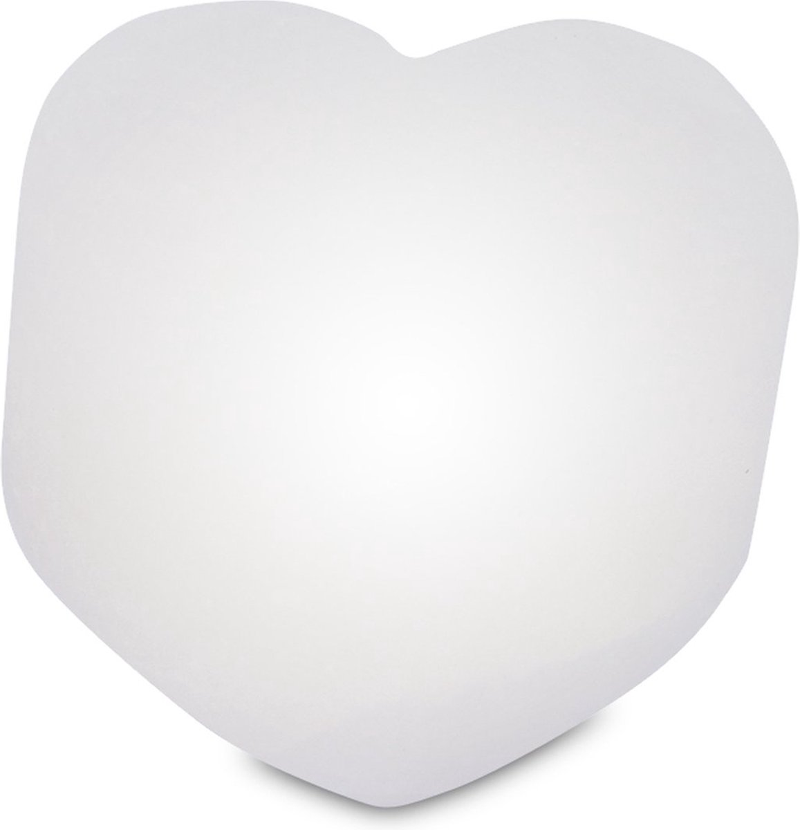 Himalaya Salt Dreams , Wit Zoutlampje met LED verlichting op Houten voet, Hart, 46411, 9x9x6cm