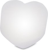 Himalaya Zoutkristal hart wit LED lampje 46411 9x5,5cm. (links op de foto)