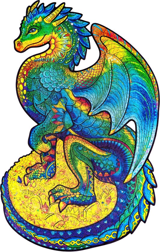 UNIDRAGON Puzzle en Bois Animal - Dragon Protecteur - Taille Royal - 35 x  60 cm | bol.com