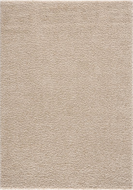 Tapis Impression Shaggy Beige à poils longs - 140x200CM