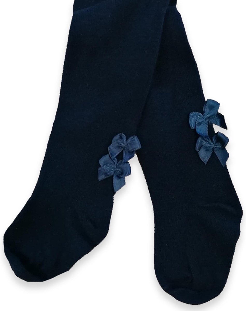 Baby Maillot - Satijnen Strikjes - Navy - Maat 50/56