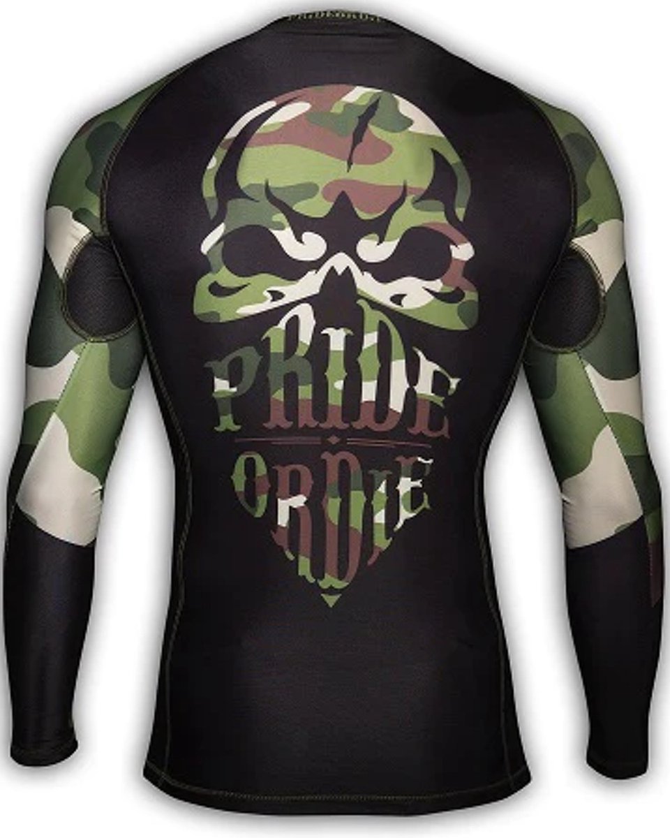 PRiDE or DiE RECKLESS Rash Guard Jungle Camo - S